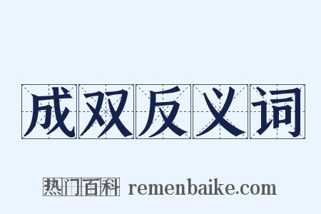 成双反义词是什么意思的图片